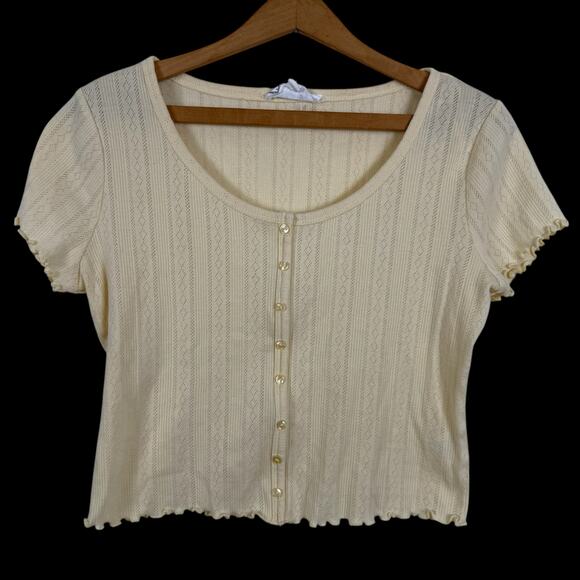 Hippie Rose Womens Juniors Crop Top Size Large Boho Feminine Delicate Girly - Picture 1 of 5